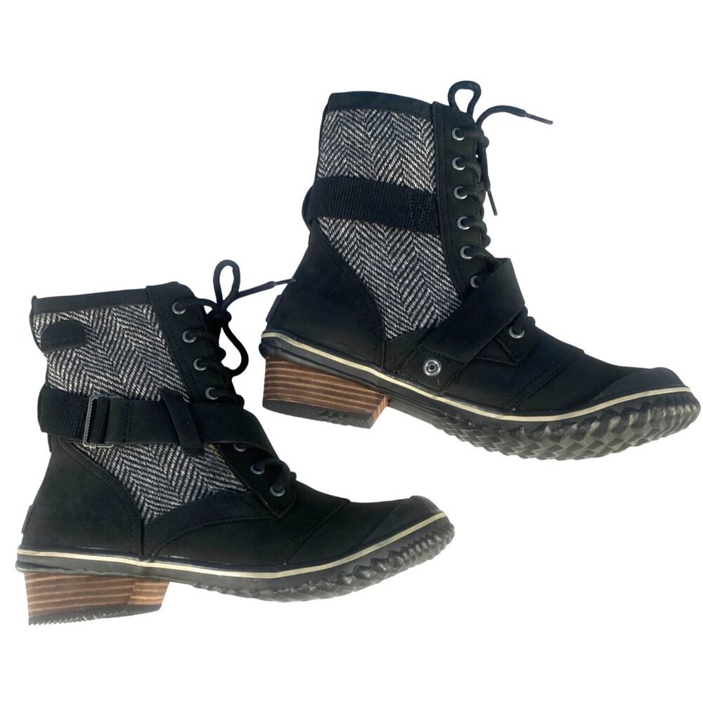 NWOB Sorel Womens Herringbone Slimboot Lace Boot Women's 10, No box - Picture 5 of 17